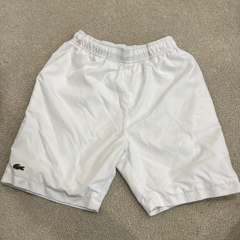 Lacoste Kids Sports Shorts - White - Size 12